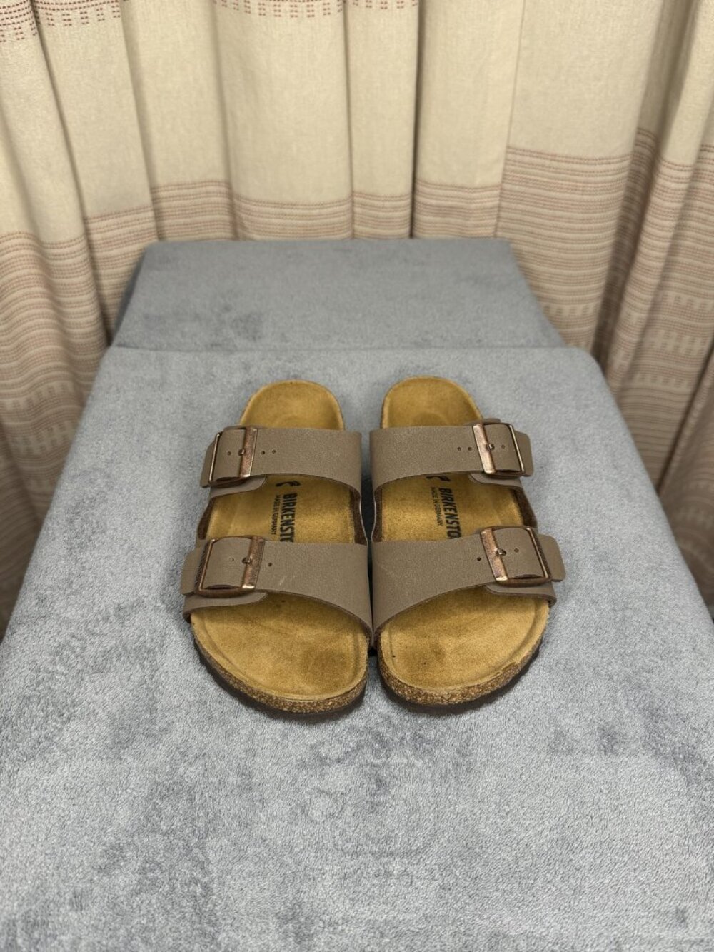 Birkenstock Arizona Kids Sandals Mocha Birko-Flor Two Strap Buckle EU 33